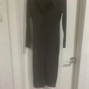 Kith Dresses S Womens Brown Long Sleeve Button Down Dress